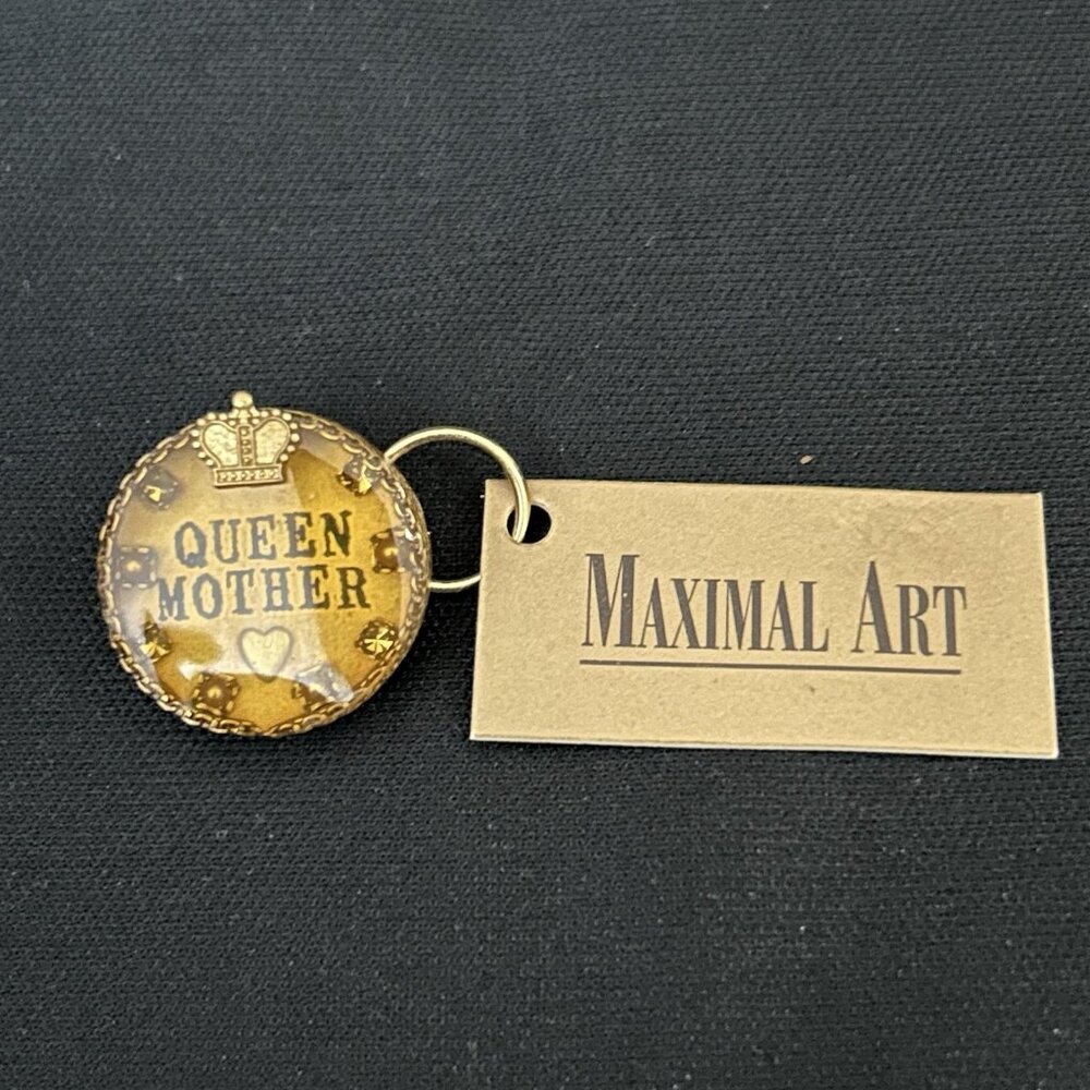 NWT MAXIMAL ART QUEEN MOTHER MOTHER'S DAY CROWN HEART GOLD JOHN WIND PIN BROOCH